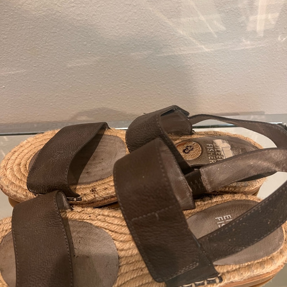 Eileen Fisher sandals, gray, size 8, very little wear